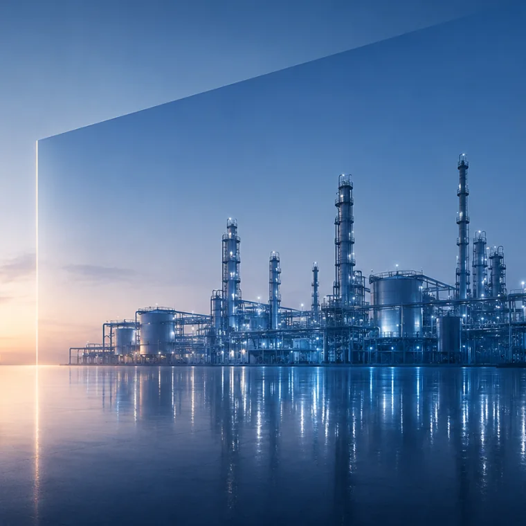 야간 플랜트 전경
